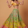 yellow blouse combo lehenga