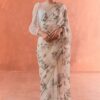 light pink printed saree