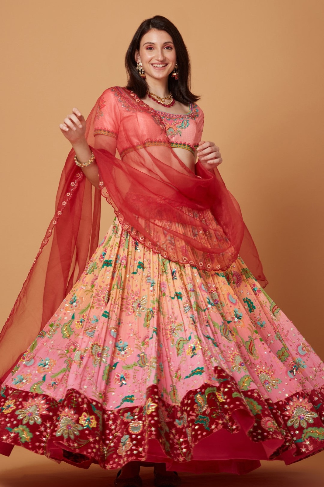 dreamy brownish pink lehenga