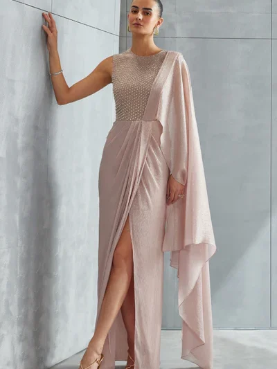 Lipsy Scarlet Mesh Twist One Shoulder Midi