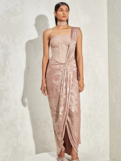 kurti light peach top