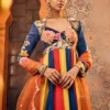 Multicolor Floral Anarkali Set with Dupatta