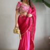 Rani Royale Drape Saree with Embellished Blouse