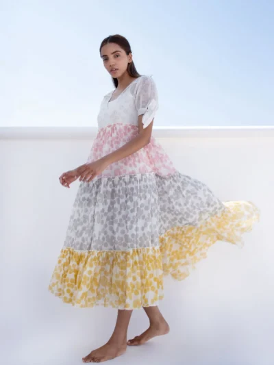 Pastel Breeze Tiered Maxi Dress