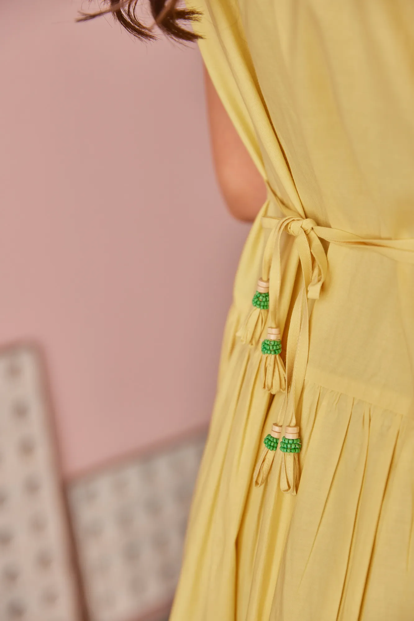 Golden Aura Sleeveless Midi Dress - Image 7