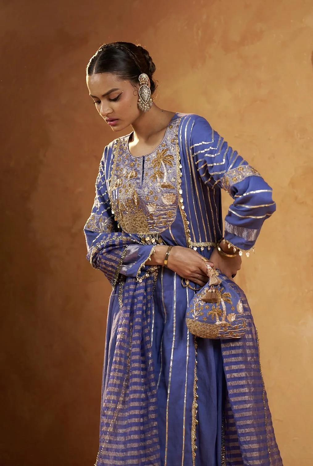 blue kurta set