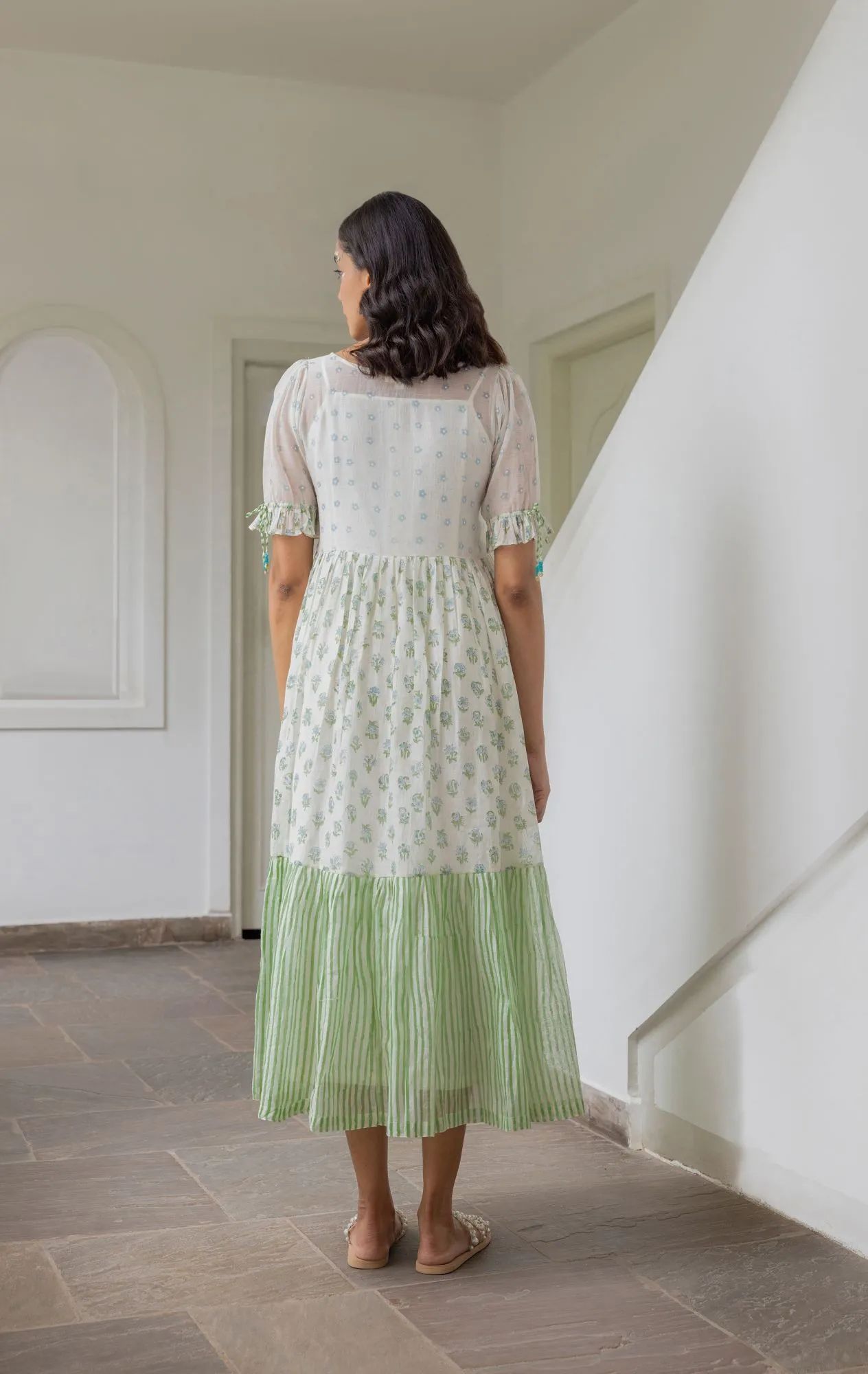 Mint Meadow Tiered Midi Dress - Image 4