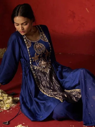 blue kurta set