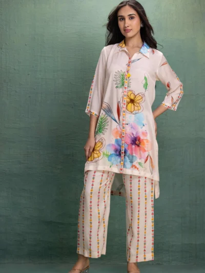 Ivory Garden Printed Co-Ord Set