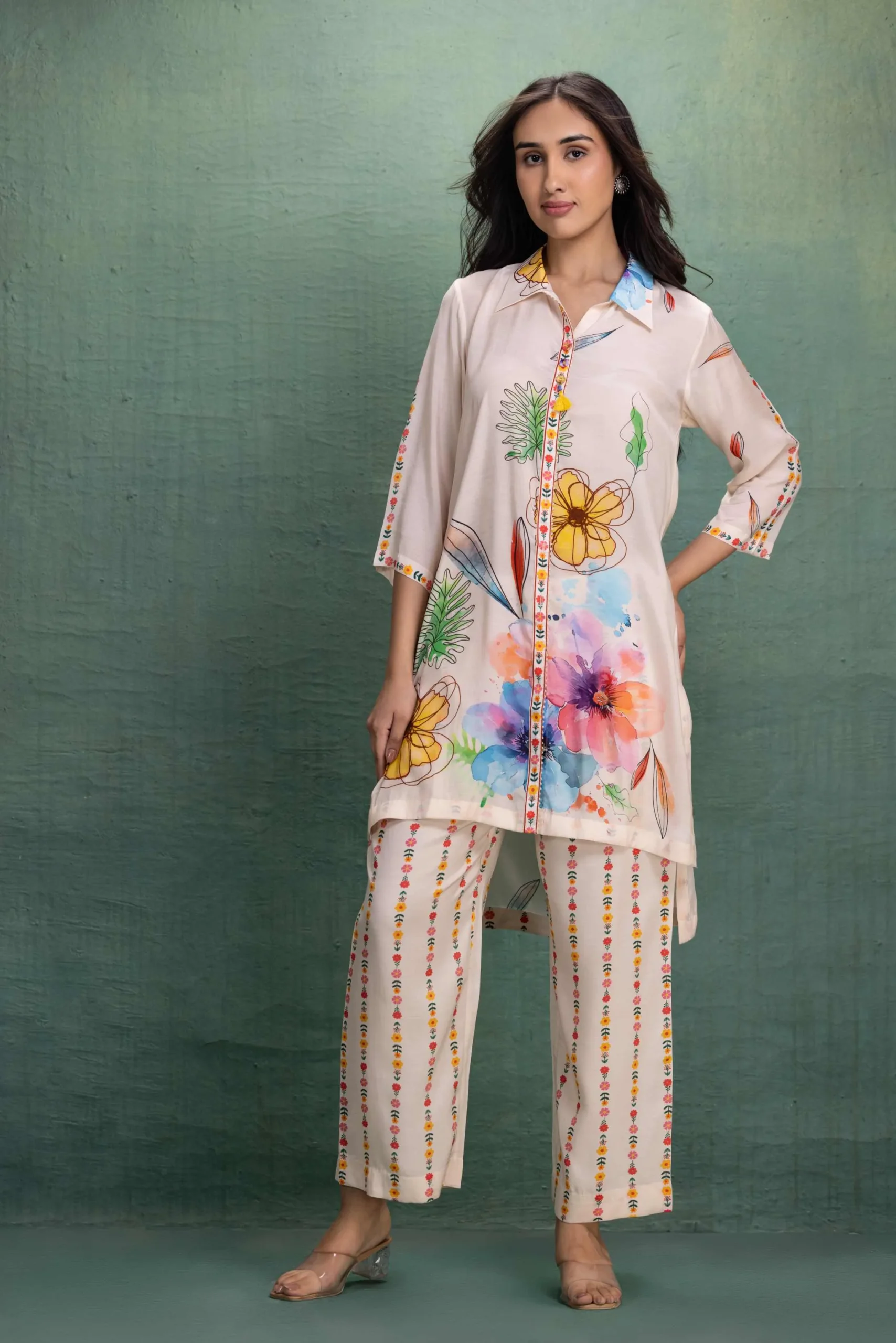 Ivory Garden Printed Co-Ord Set