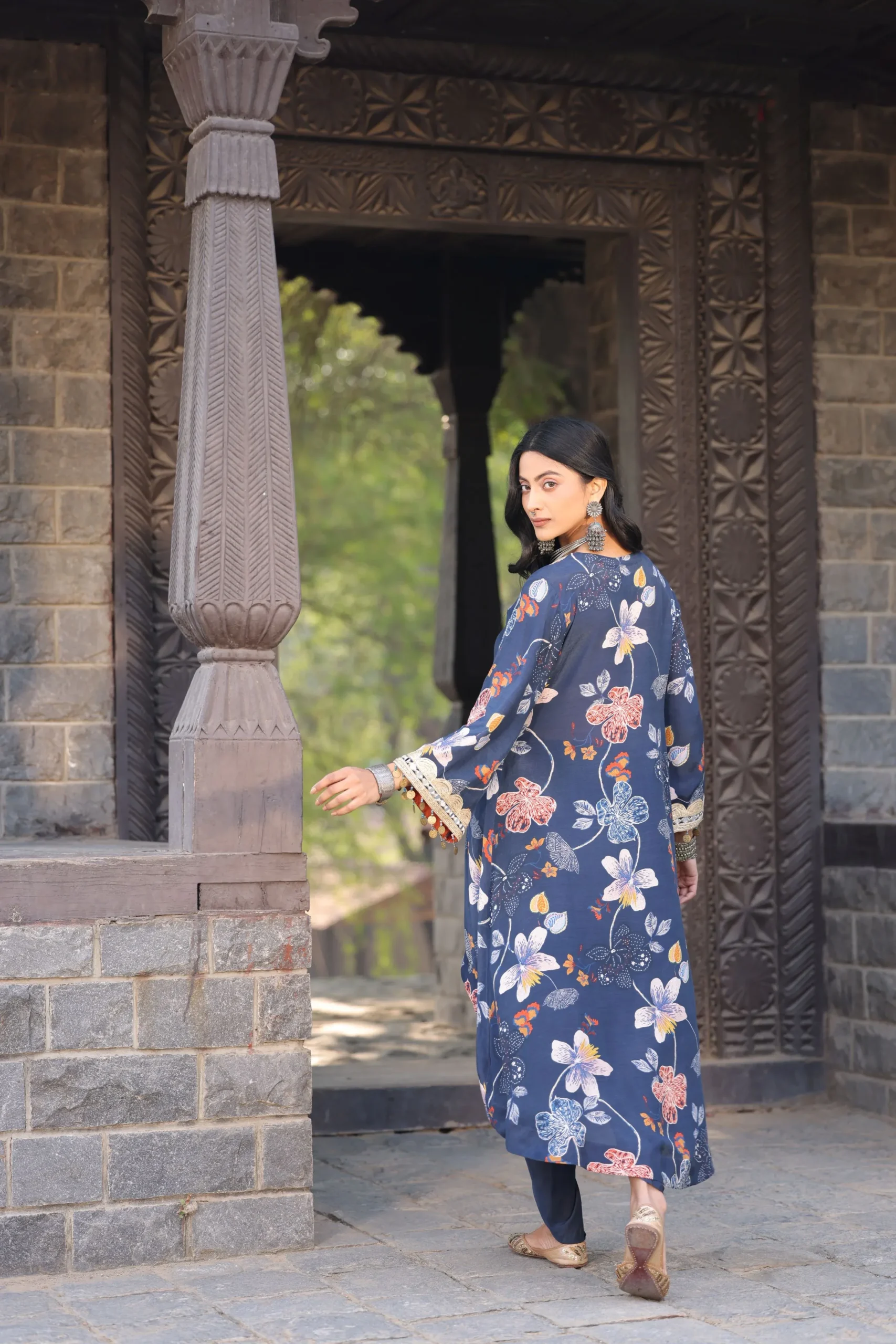 Midnight Bloom Printed Co-Ord Set - Image 7