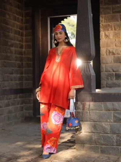 Scarlet Bloom Printed Co-Ord Set