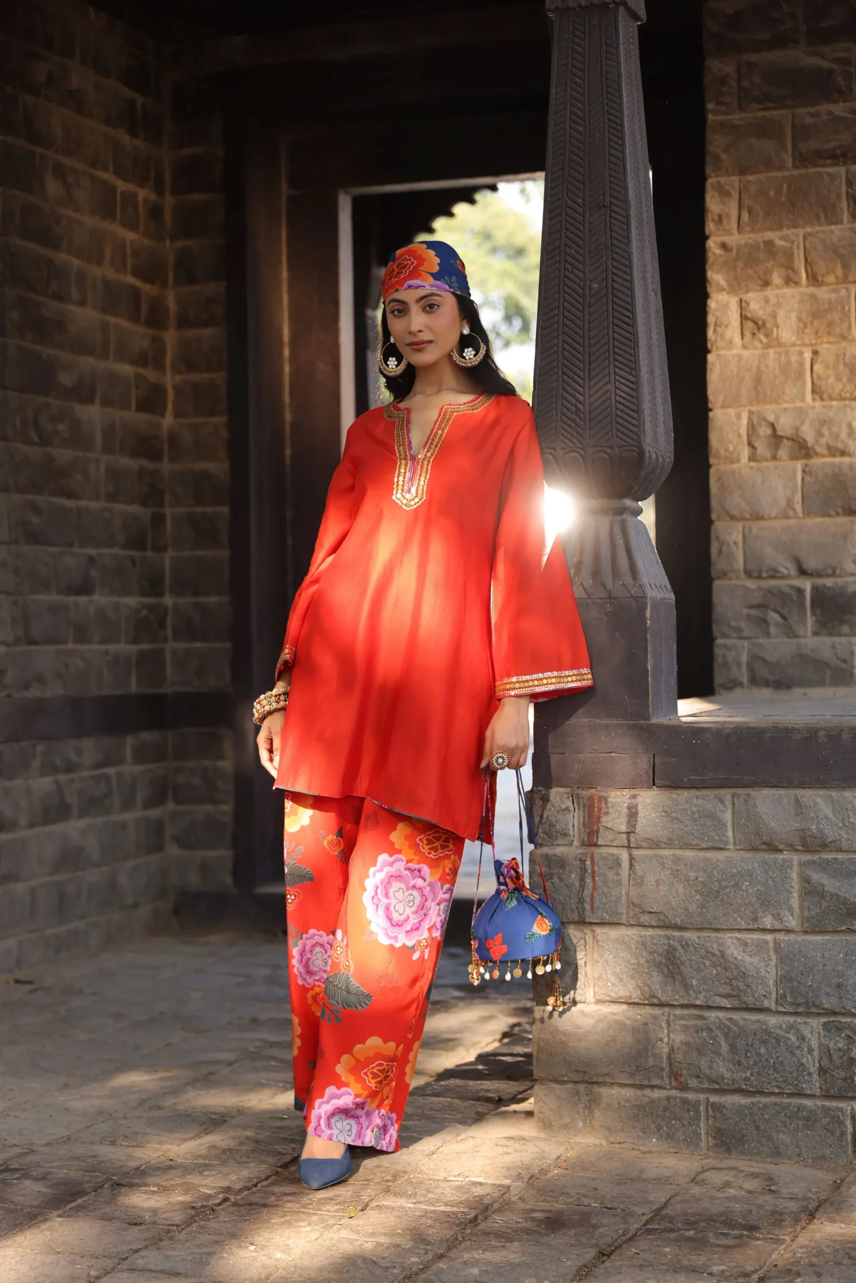 Scarlet Bloom Printed Co-Ord Set