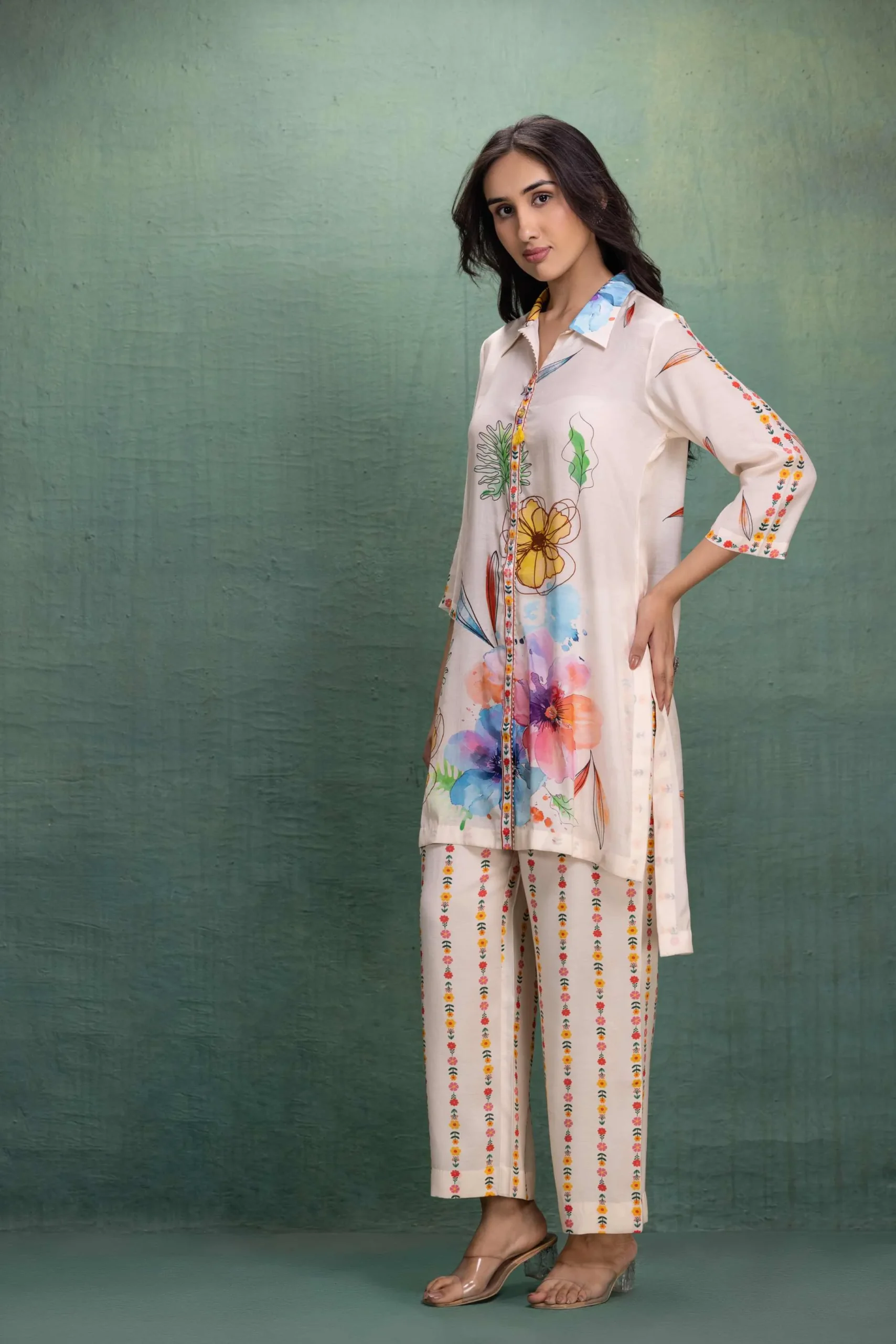 Ivory Garden Printed Co-Ord Set - Image 5