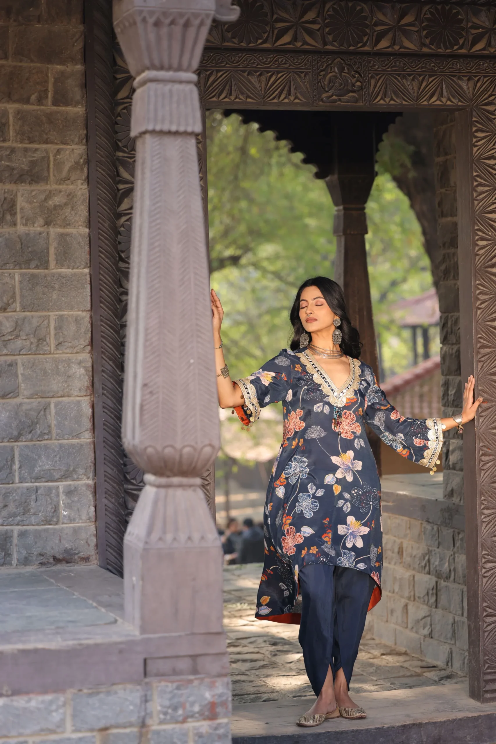 Midnight Bloom Printed Co-Ord Set - Image 2