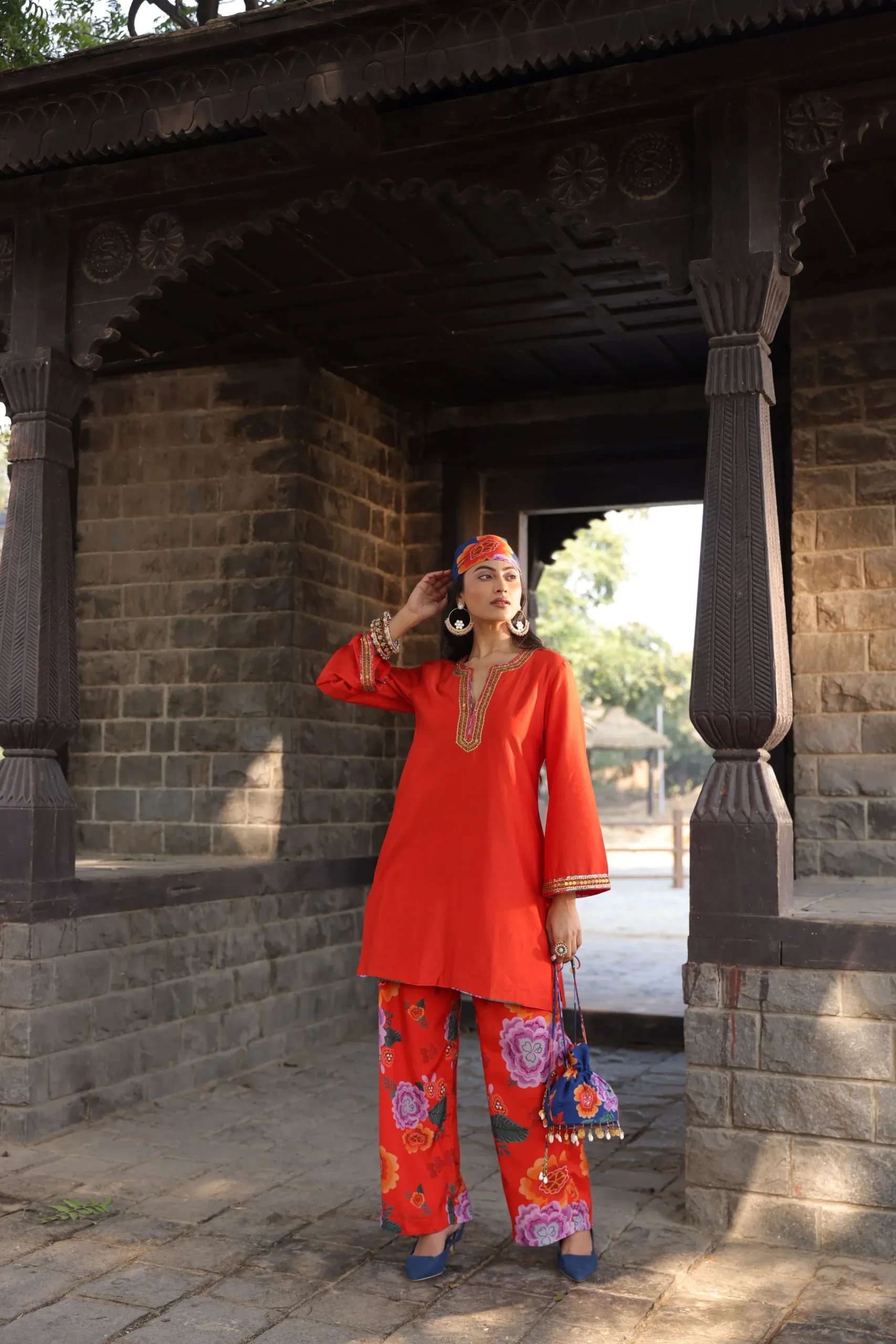 Scarlet Bloom Printed Co-Ord Set - Image 5