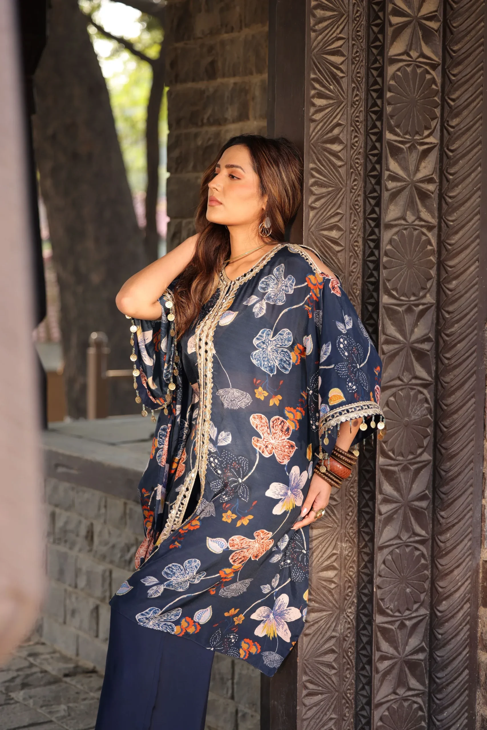 Noir Flora Printed Co-Ord Set - Image 6