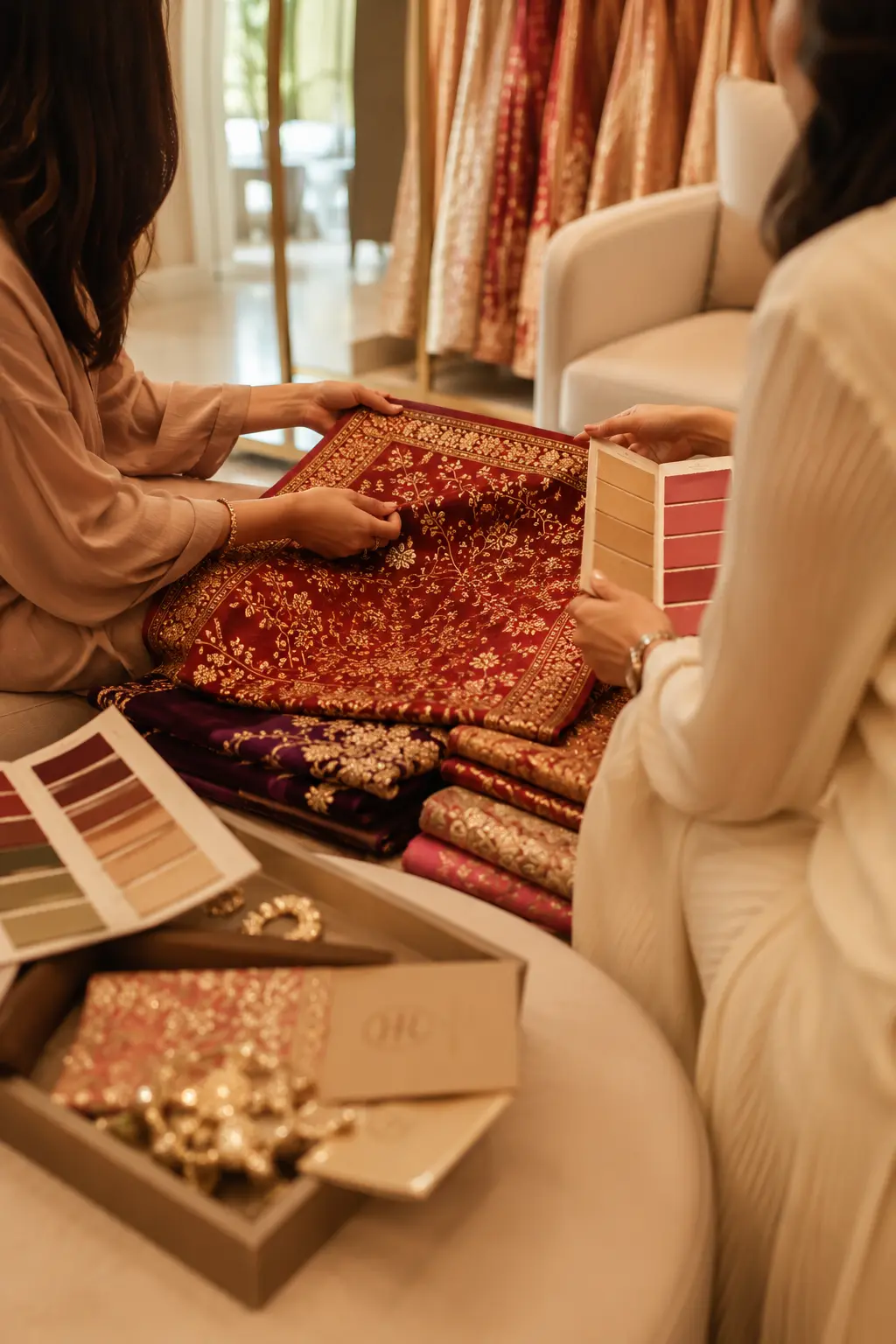 Bridal styling consultation at a Hyderabad multi designer store