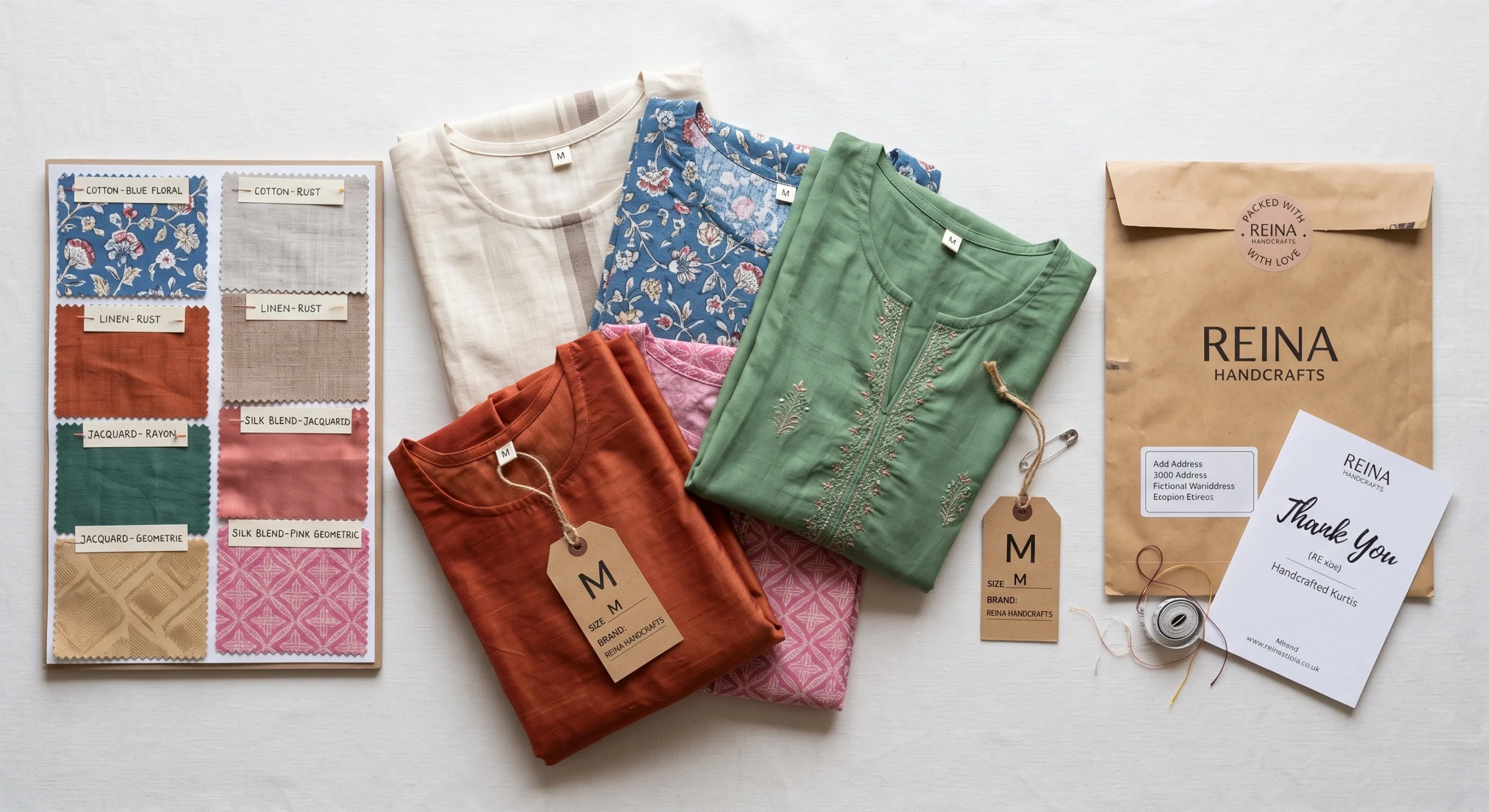 buying guide flatlay for kurtis for women online