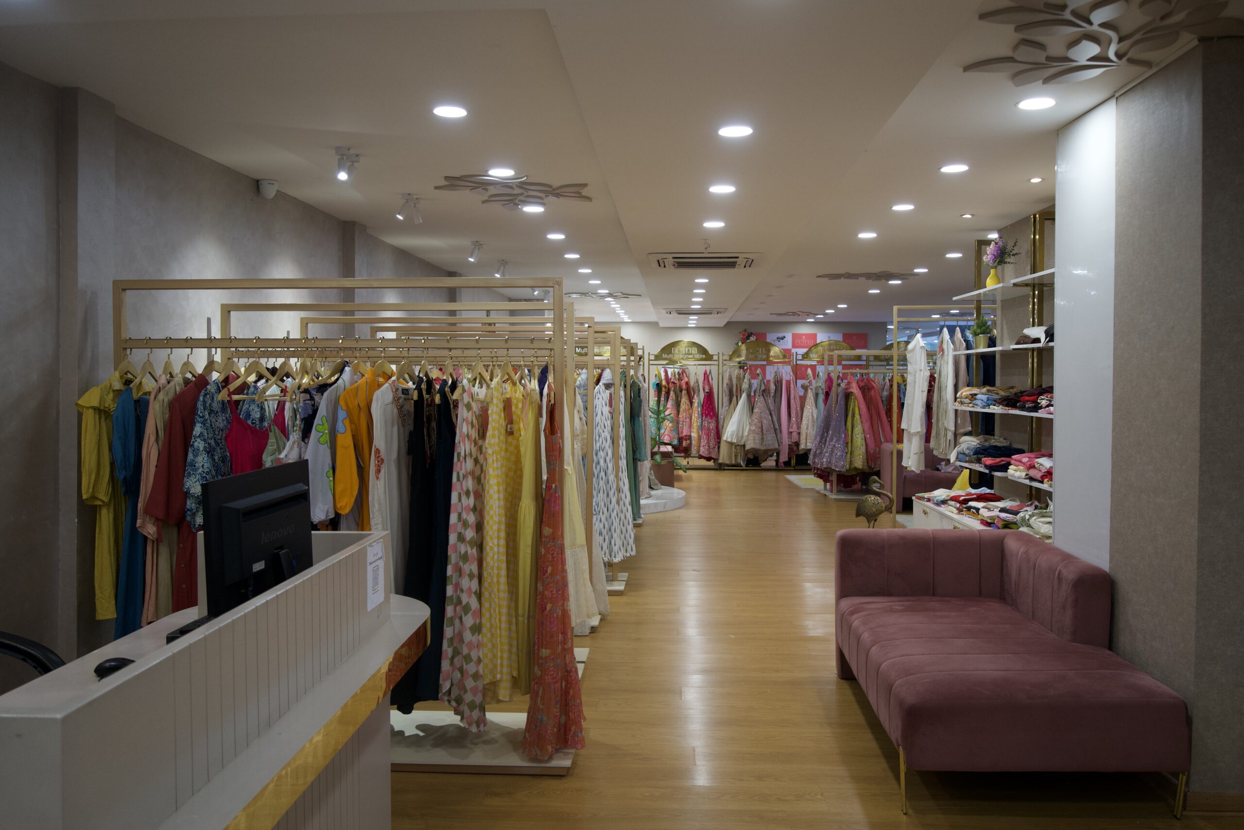 Personal styling corner inside an ethnic wear boutique hyderabad location