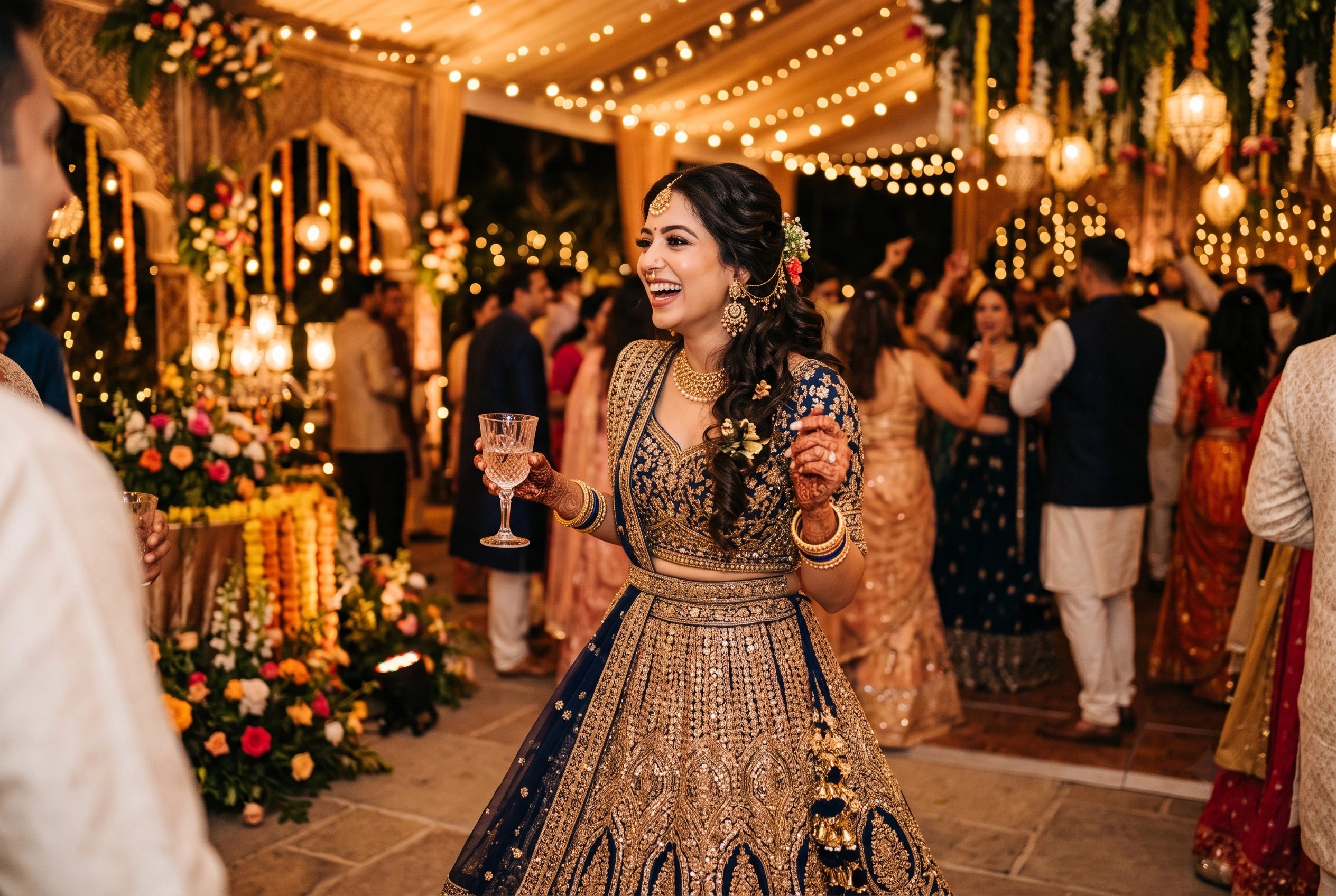 Ethnic wear for women for wedding season in an embellished lehenga
