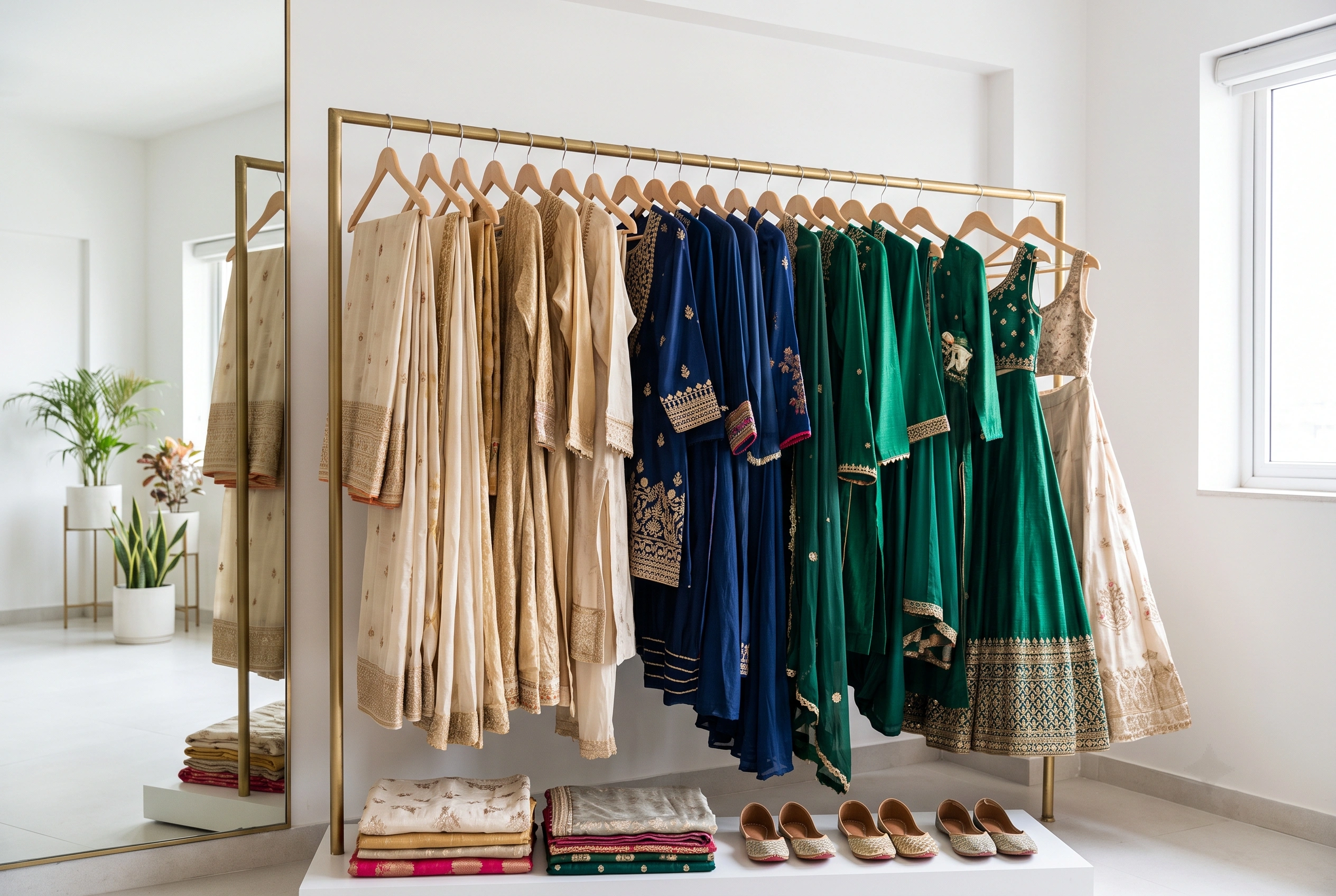 Versatile ethnic wear for women wardrobe essentials on display